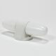 White double wall lamp Bauhaus Wilhelm Wagenfeld, Linder Germany, 1950s