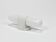 White double wall lamp Bauhaus Wilhelm Wagenfeld, Linder Germany, 1950s