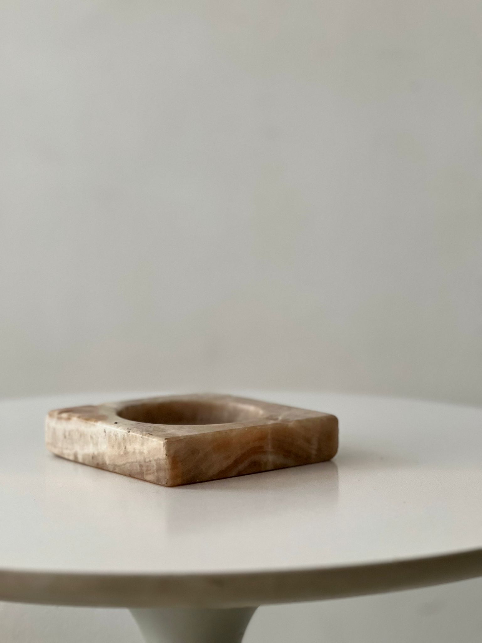 Square ashtray / empty vintage marble pocket