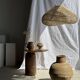 Small brutalist Indonesian footed pot H13 D15