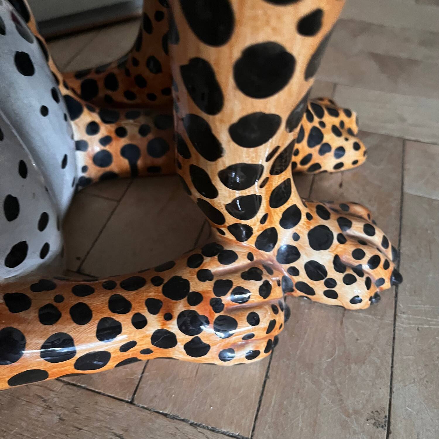 Vintage Ceramic Cheetah, 1970’s Italy