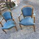 Pair of Louis XV style cabriolet armchairs
