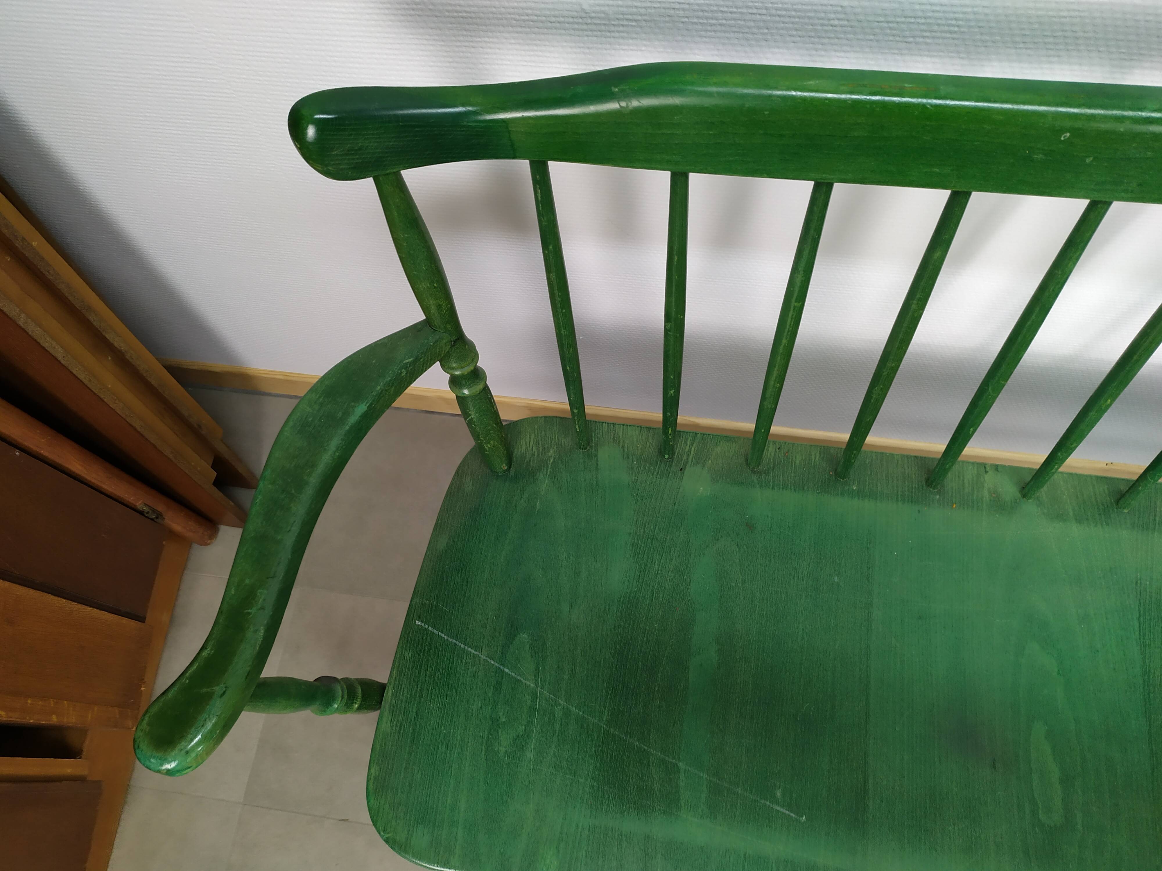 Former wooden bistro bench