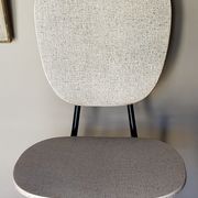 Speckled skaï chair and feet black metal tubes 50s