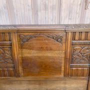 Art Deco headboard in solid oak, 1960, 138cm
