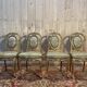 Suite de 4 chaises en bois doré Napoléon III