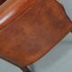 Fauteuil club vintage hollandais en cuir couleur cognac