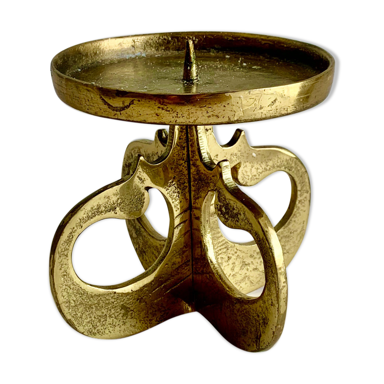 Porte-bougie en bronze, années 1970