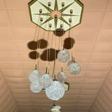 XXL 60s 70s ceiling light hanging lamp cascade lamp Hillebrand Design 60s