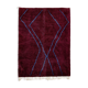 Modern Moroccan carpet dark red