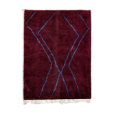 Modern Moroccan carpet dark red