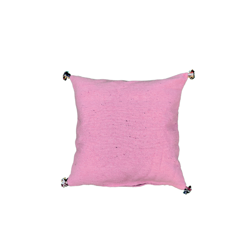 Berber cushion pink edged