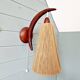 Scandinavian teak and sisal rope wall light, Temde, 1950-60