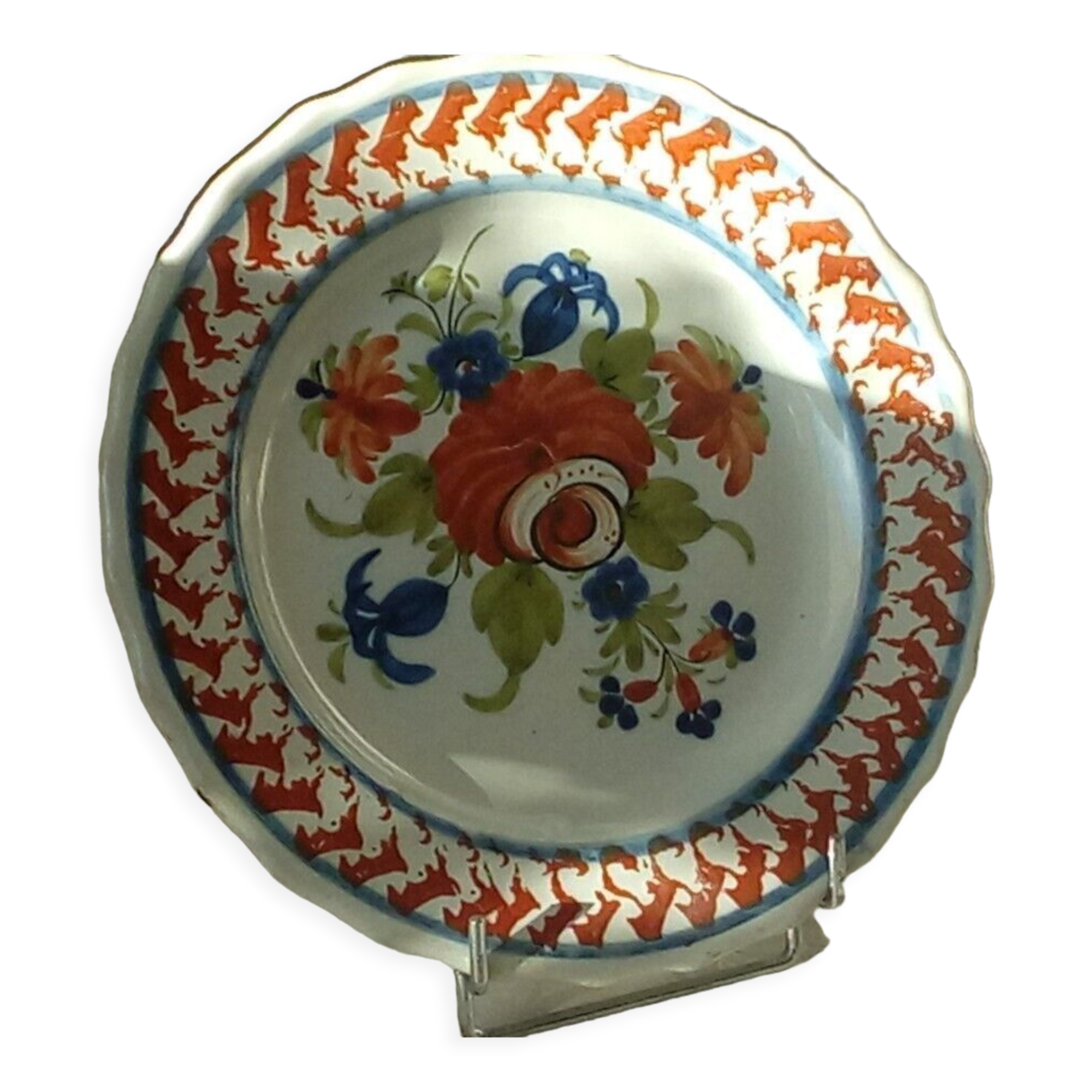 Faience plate of Sinceny epoch 1850- 1860