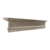 Ancient Renaissance fireplace lintel in pietra serena stone, 15th century.