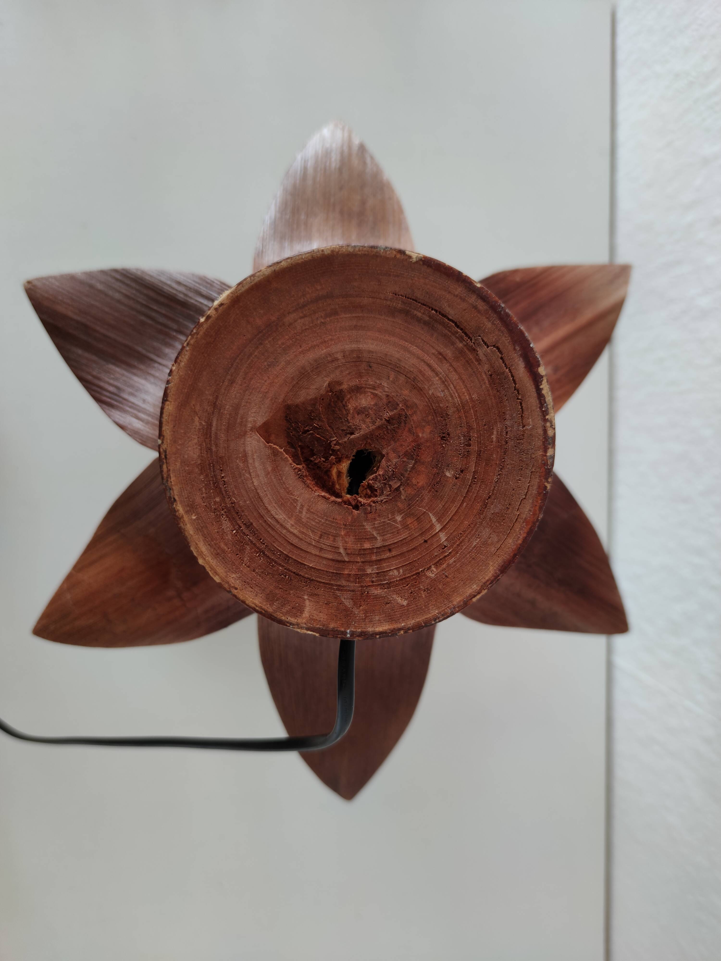 Lotus palm shell bedside table lamp