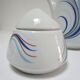 coffee maker and sugar porcelain blue décor design Bareuther 70s