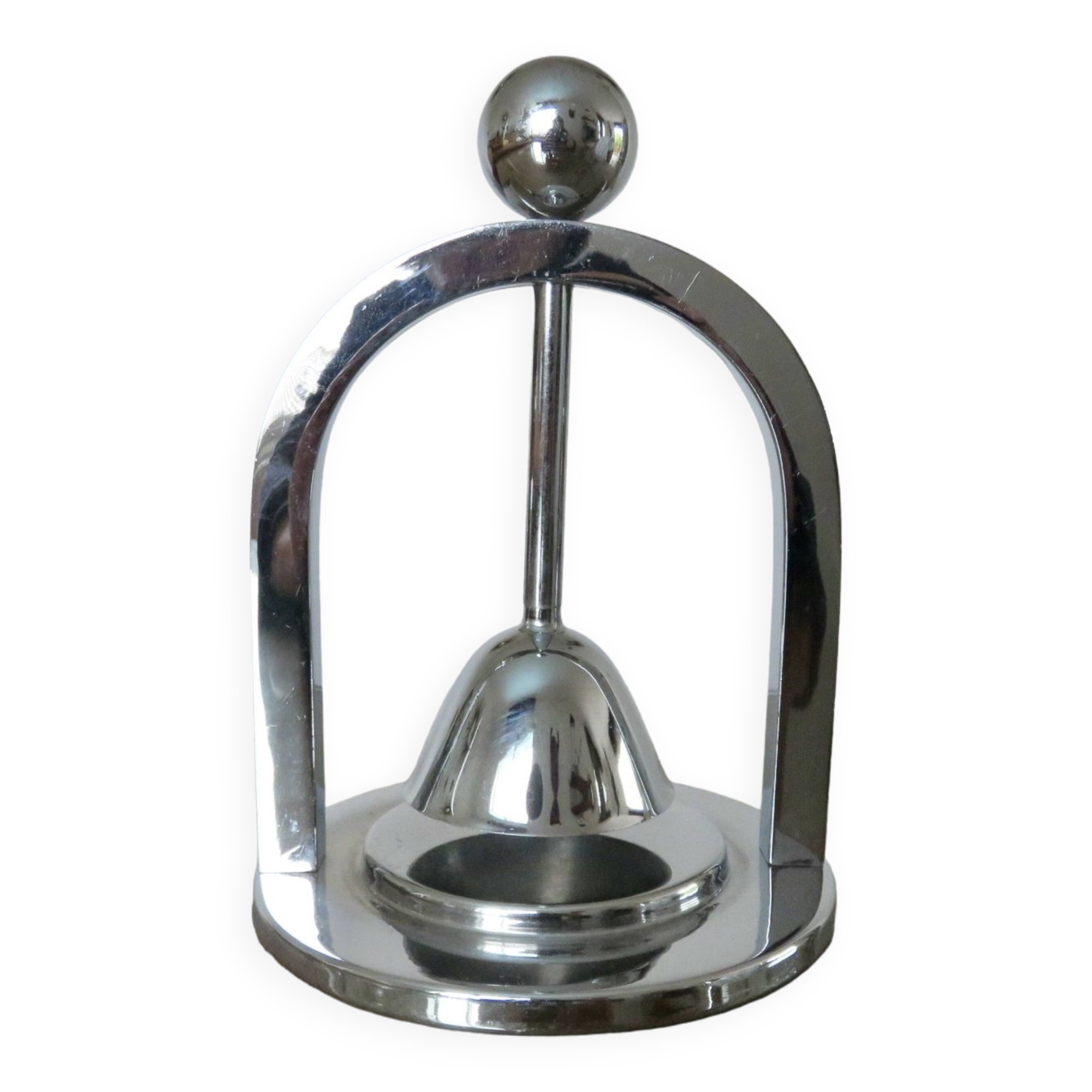 Art deco citrus press in chrome-plated brass 1930s 40s