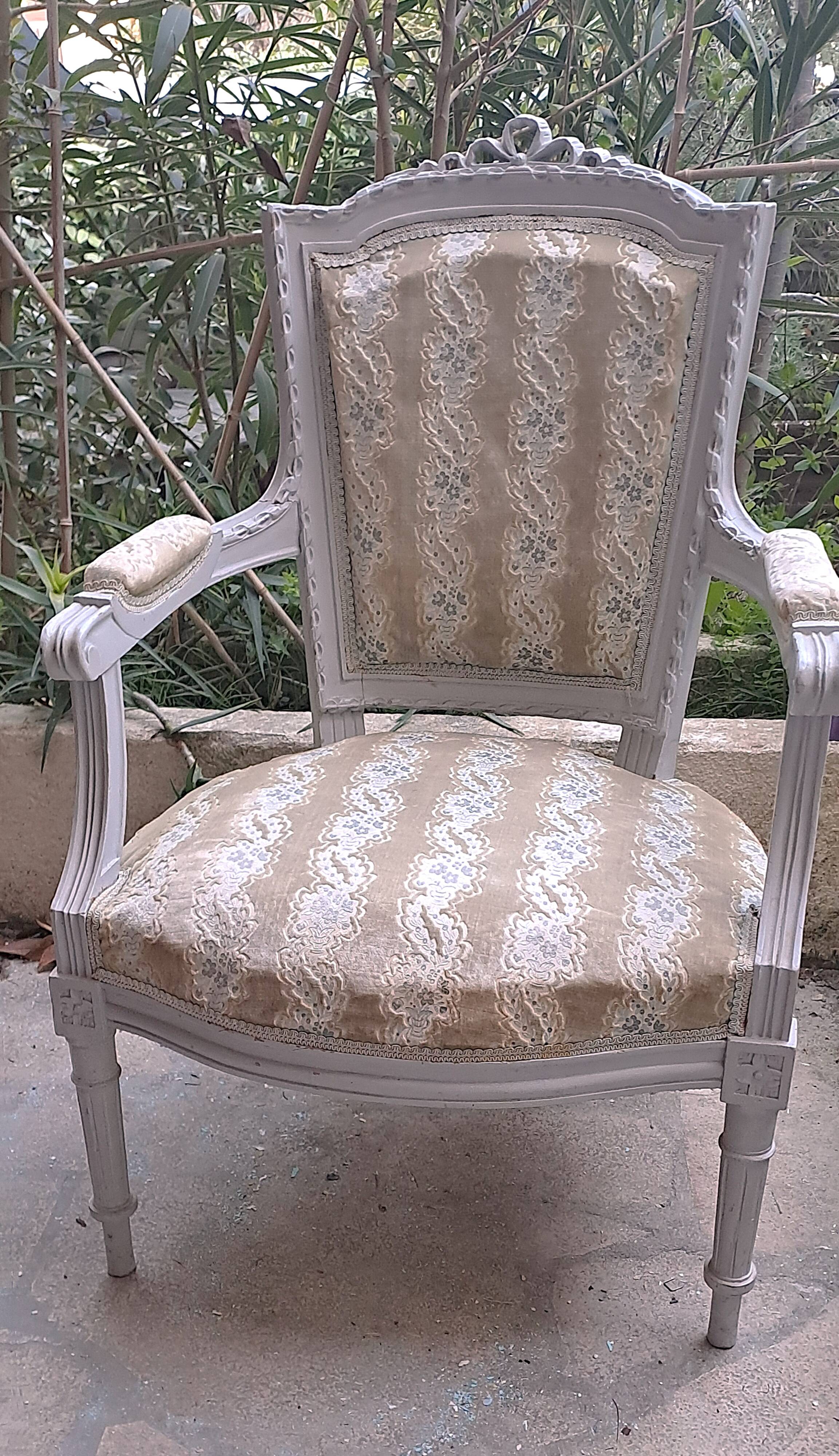 Napoleon III Victorian Armchair Velvet Fabric 19th Century