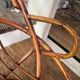 Pair of rotating rattan armchairs