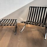 "Barcelona" chair and ottoman by Mies van der Rohe