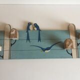 Coat rack with vintage swallows