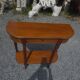 Table console demie lune en merisier massif