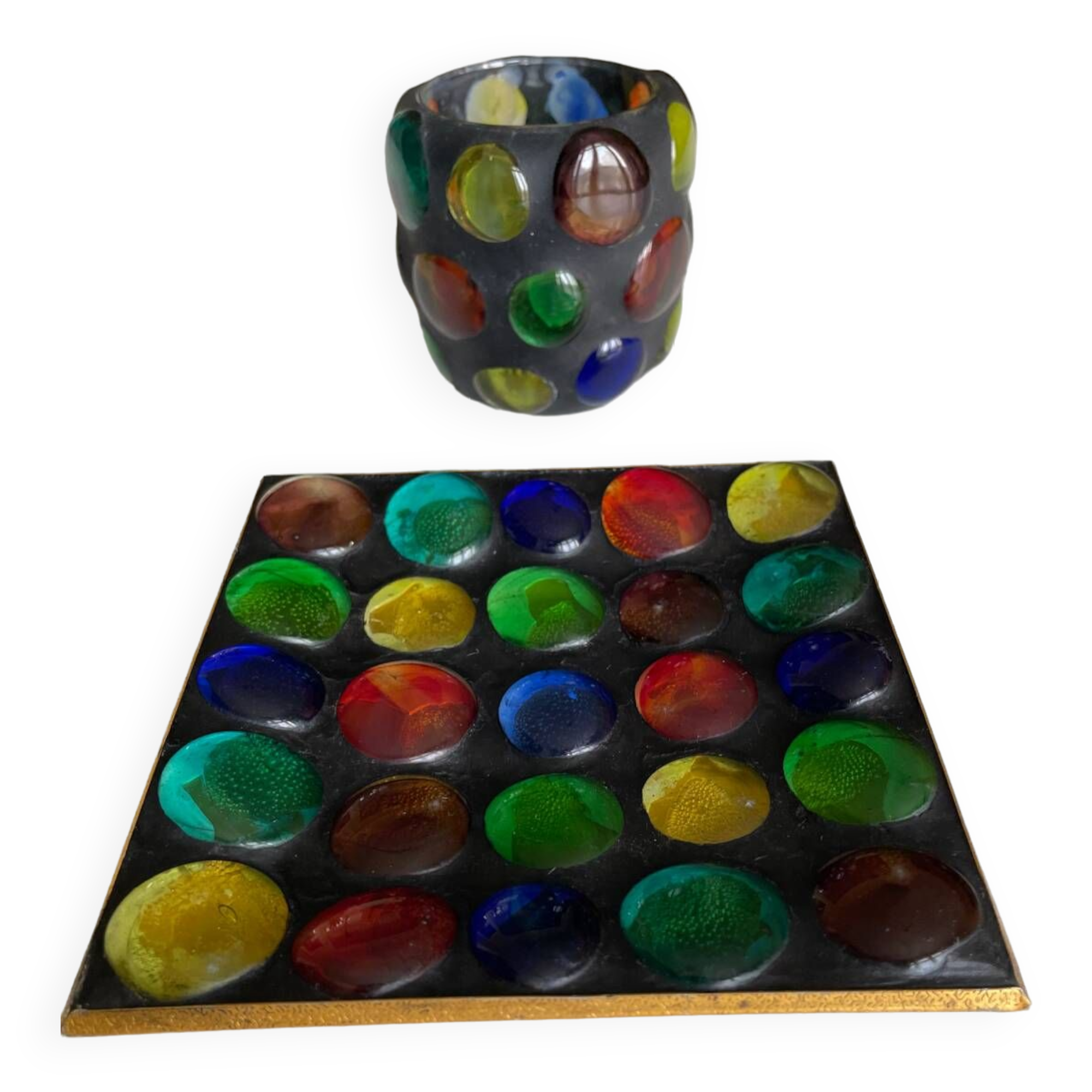 Empty pocket and tealight holder from the 70s