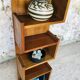 Vintage straight wall shelf, Scandinavian teak style, Circa 70's