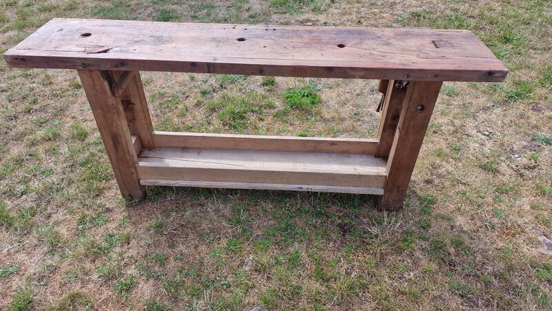 Old oak workbench