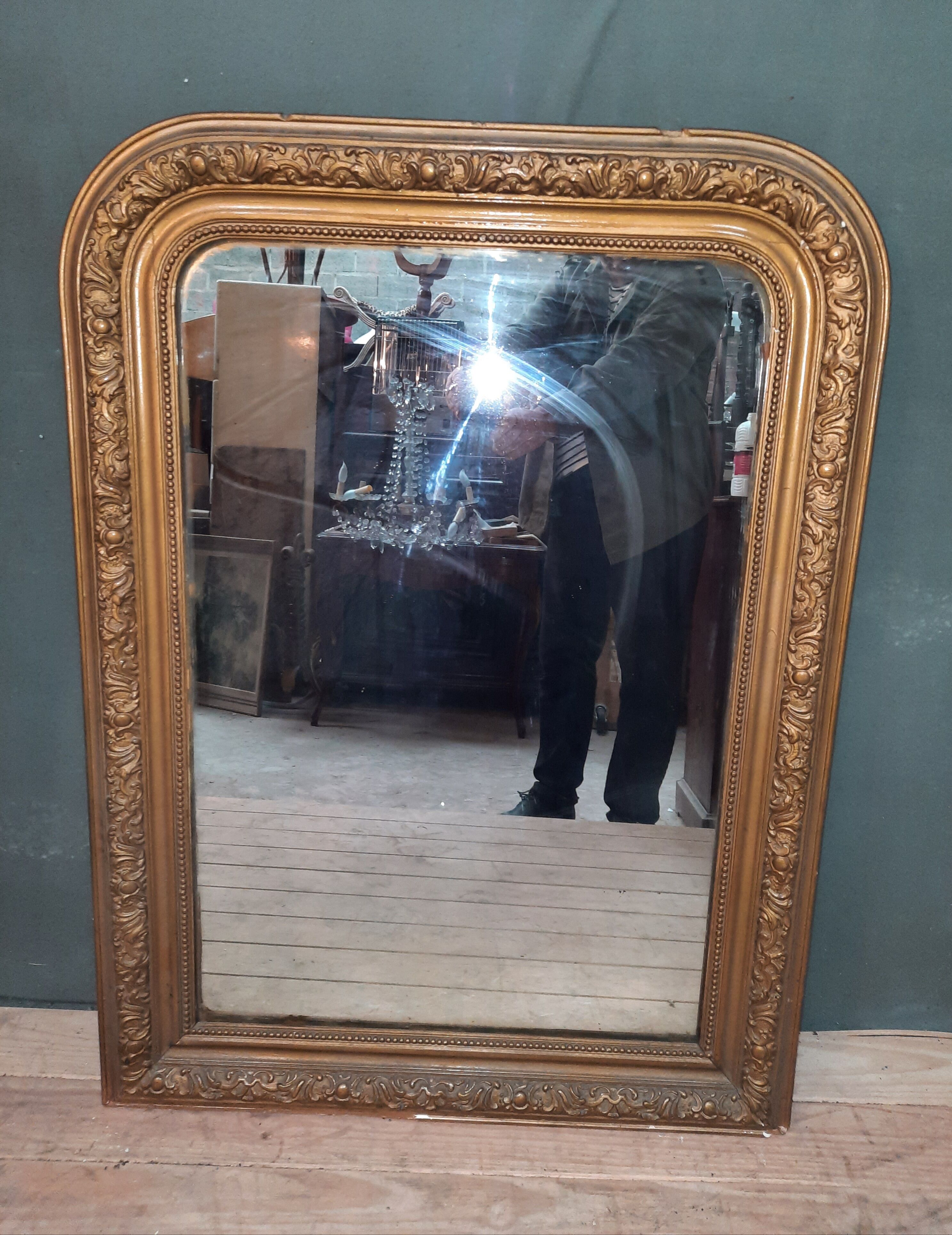Gilded wooden mirror 104x77cm