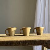 Set of 3 small jugs or milk pots in stoneware H8 D8.5