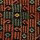 Tapis Kilim vintage fait main bordeaux et vert 7x10, 220x296 cm