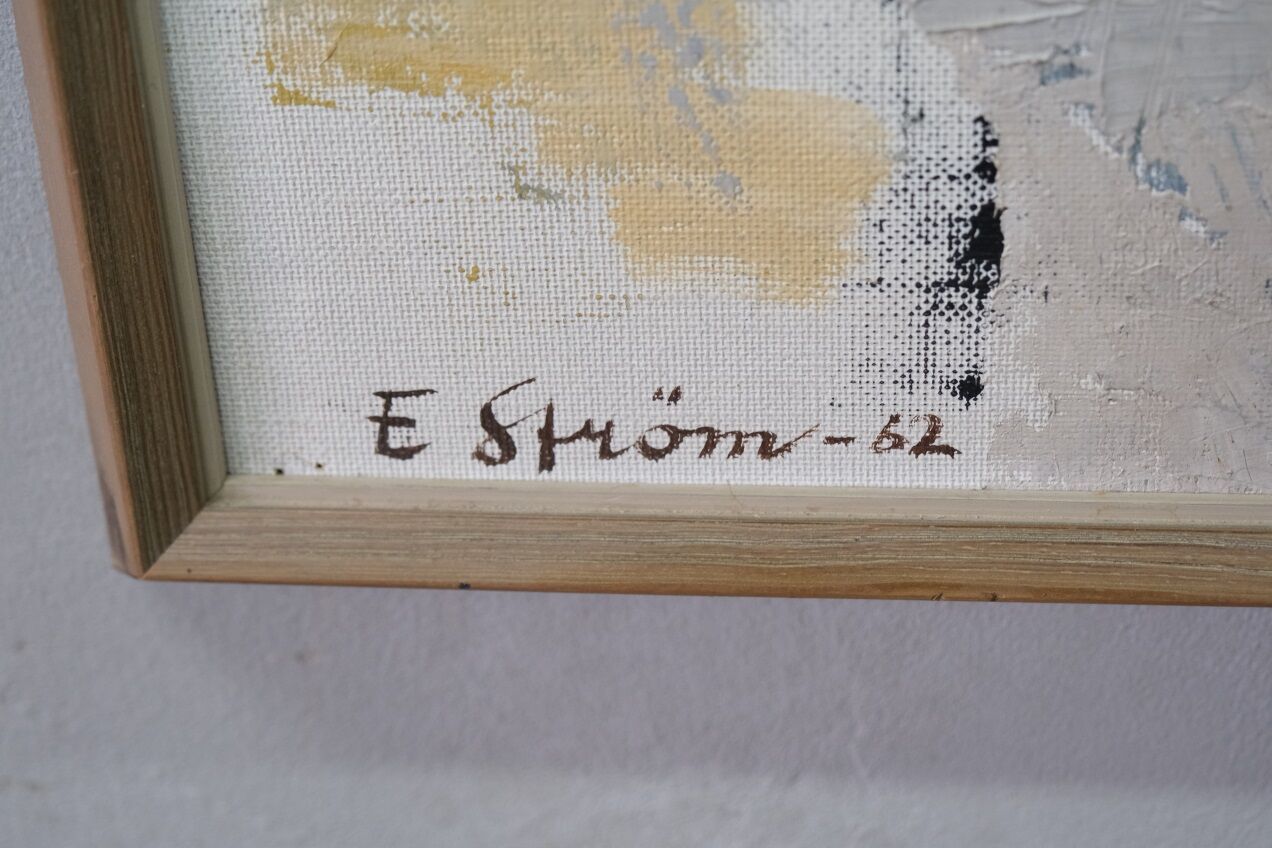 Erik Ström, Swedish Impressionist Painting, Oil on Canvas, Framed, 1962.