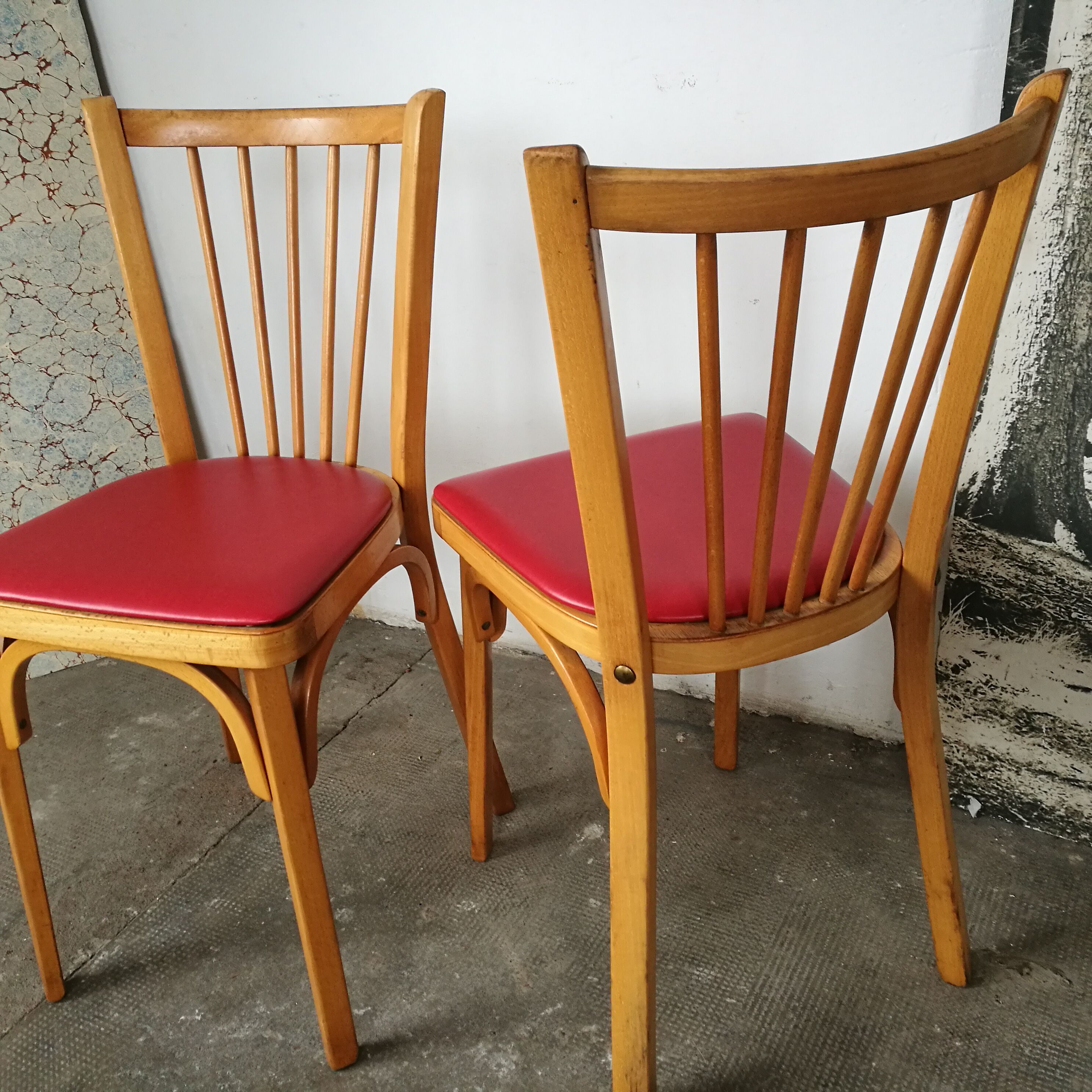 Set of 6 vintage chairs with mismatched bars