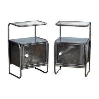 Set iron nightstand, 1950's