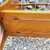 Porte-revues bois et laiton 50-60 style scandinave