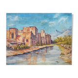 Tableau HSP 1956 "Kasbah Talat n’Yacoub" Orientalist Morocco