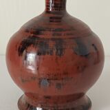 Pied de lampe en grès terracota blanot