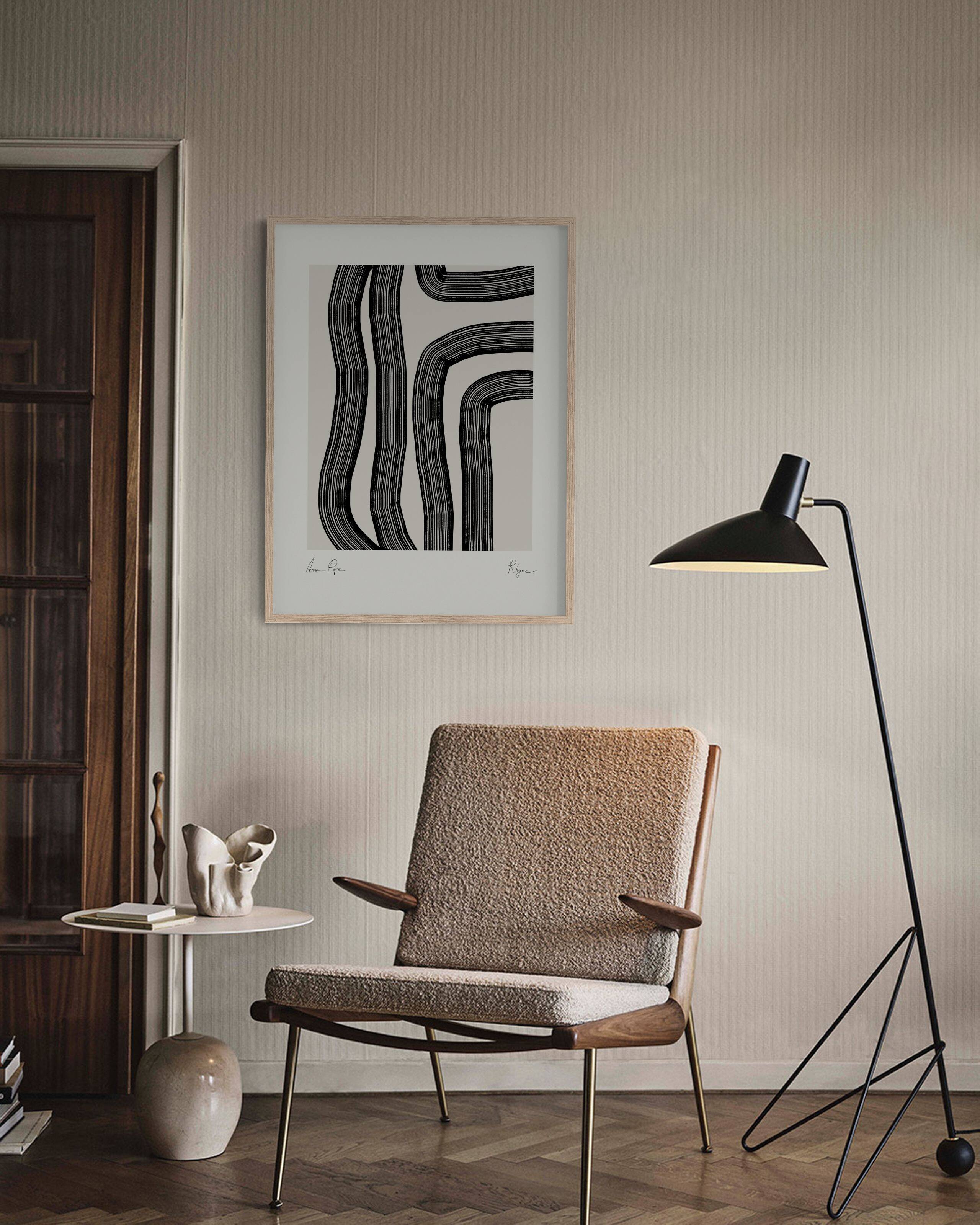 Abstract lines giclee print, 50x70cm