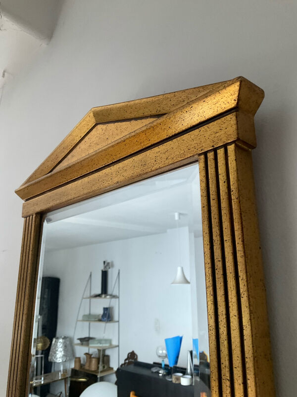 Miroir vintage Deknudt style empire en bois doré