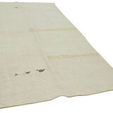 Hand-knotted oriental rustic 1970s 180 cm x 320 cm beige hemp kilim carpet