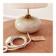 Lampe grès vernissé et jute tissée