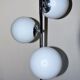 Lampadaire vintage chrome et verre
