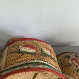 Straw basket, painted decoration, Indonesia