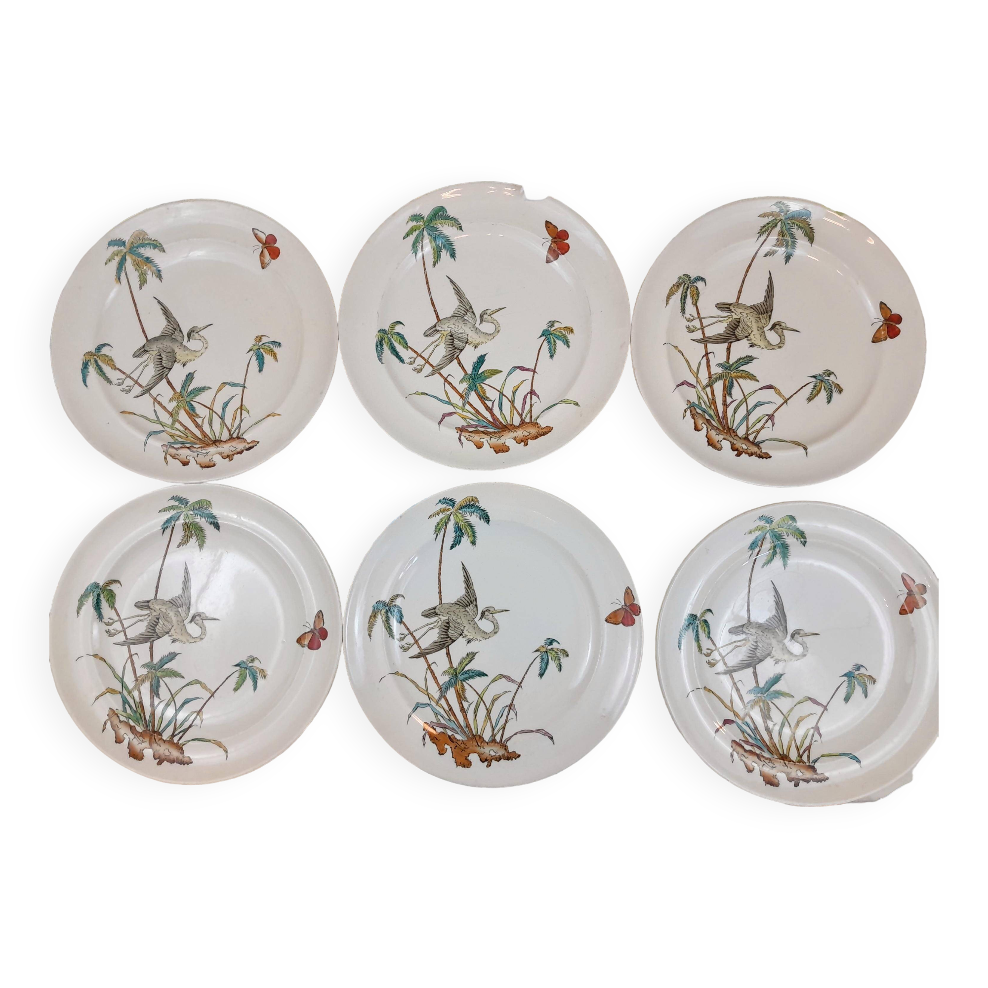 6 Palms Plate Egret Copeland