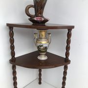 Wooden corner sellette turned vintage vintage louis XIII style