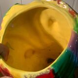 Multicolored Trunk Vase Vallauris Circa 1960 Vintage