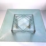 Table en béton et verre meulé, Italie 1980