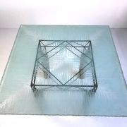 Table en béton et verre meulé, Italie 1980